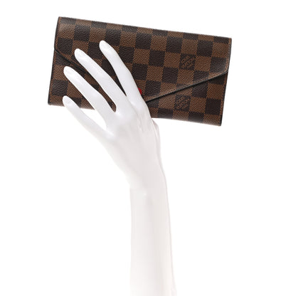 Louis Vuitton Damier Ebene Josephine Wallet Red 5 of 9