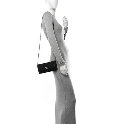 Chanel Caviar Quilted Long Clutch With Chain Black 2 of 12