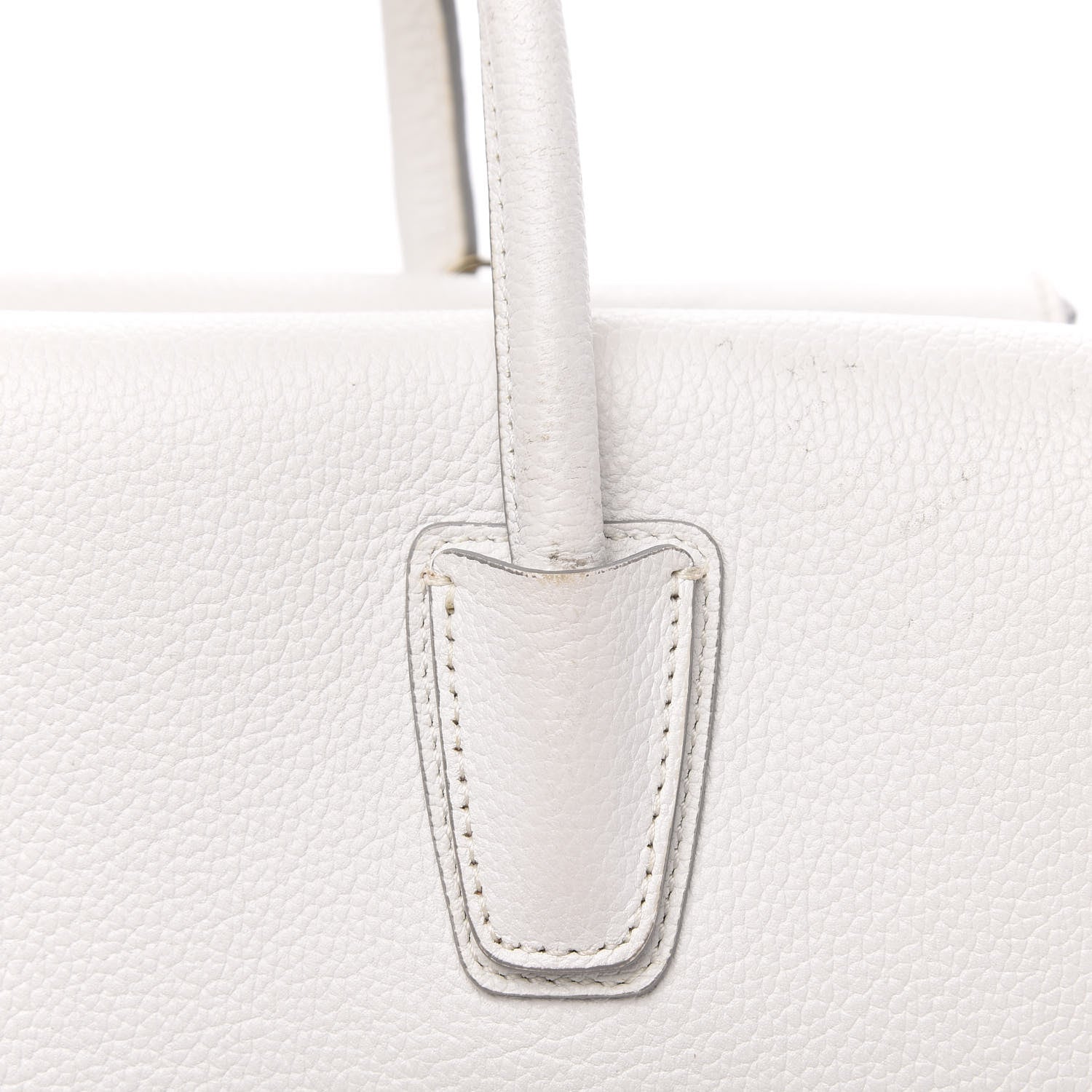 MCM Grained Calfskin Medium Milla Tote White 10 of 17