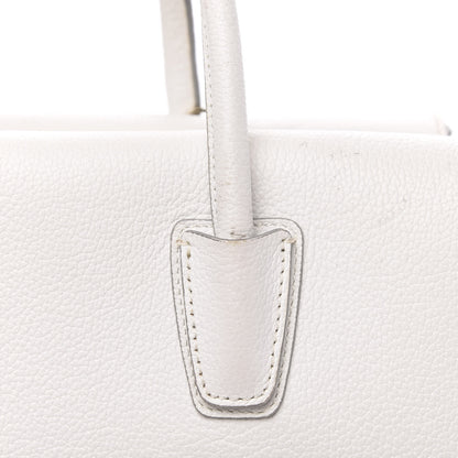 MCM Grained Calfskin Medium Milla Tote White 10 of 17