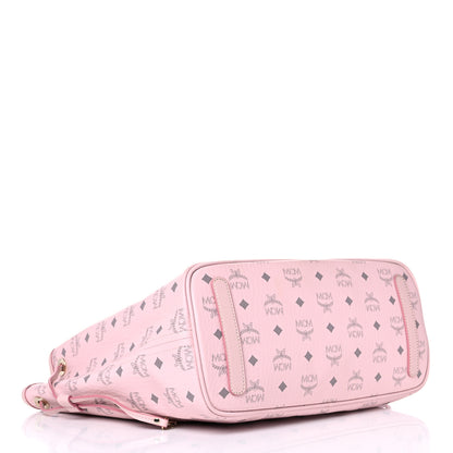 MCM Visetos Medium Liz Reversible Shopper Tote Powder Pink 4 of 13
