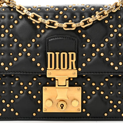 Christian Dior Lambskin Cannage Studded Small Dioraddict Flap Bag Black 8 of 10