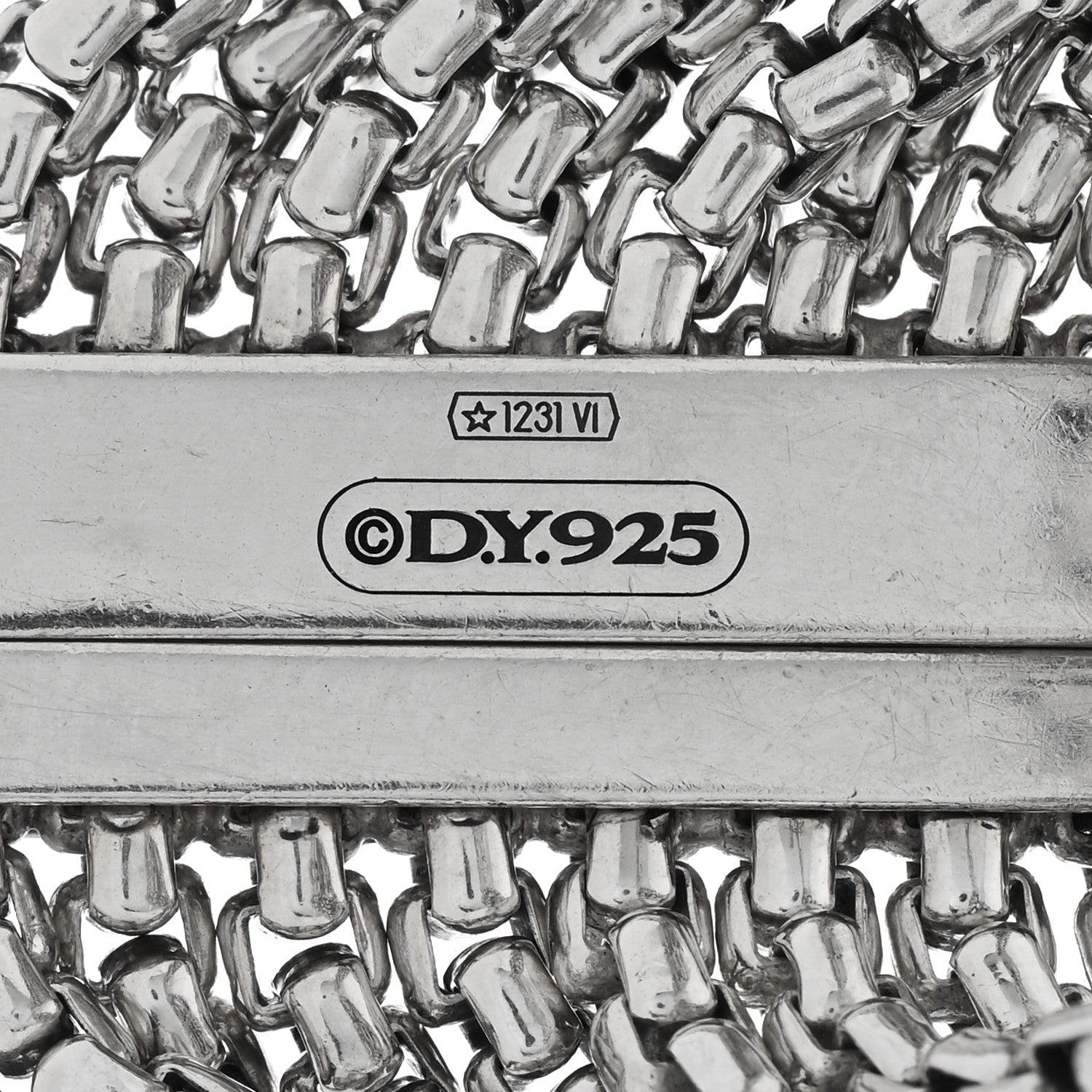 David Yurman Sterling Silver Multi-Row Box Chain Bracelet 3 of 3