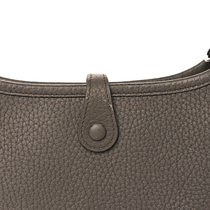 Hermes Taurillon Clemence Amazone Evelyne TPM Etain Rouge Casaque 11 of 16