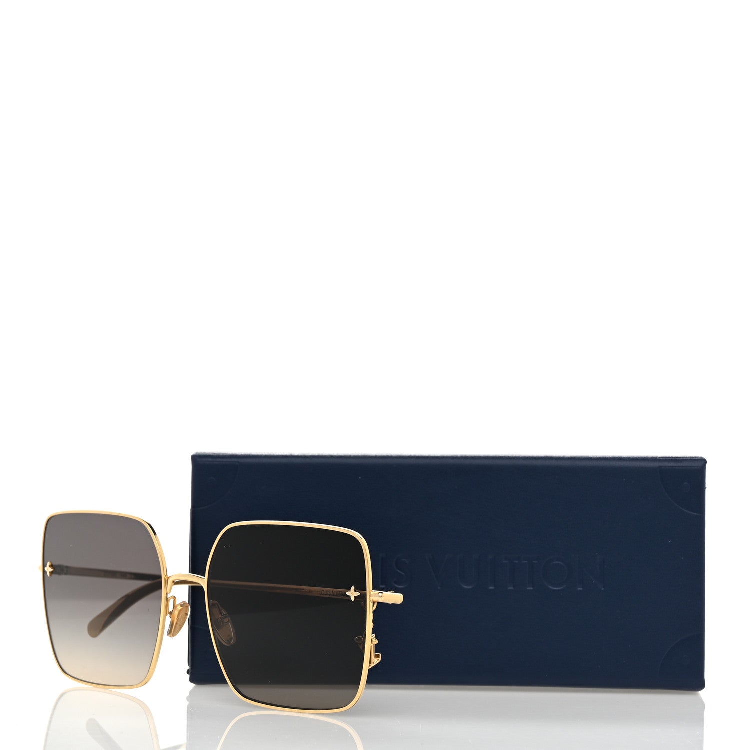 Louis Vuitton Metal LV Square Charm Sunglasses Z1718U Black 8 of 8