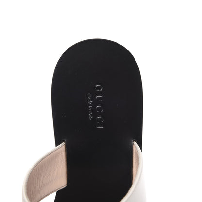 Gucci Calfskin GG Marmont Thong Sandals 36 Mystic White 6 of 8