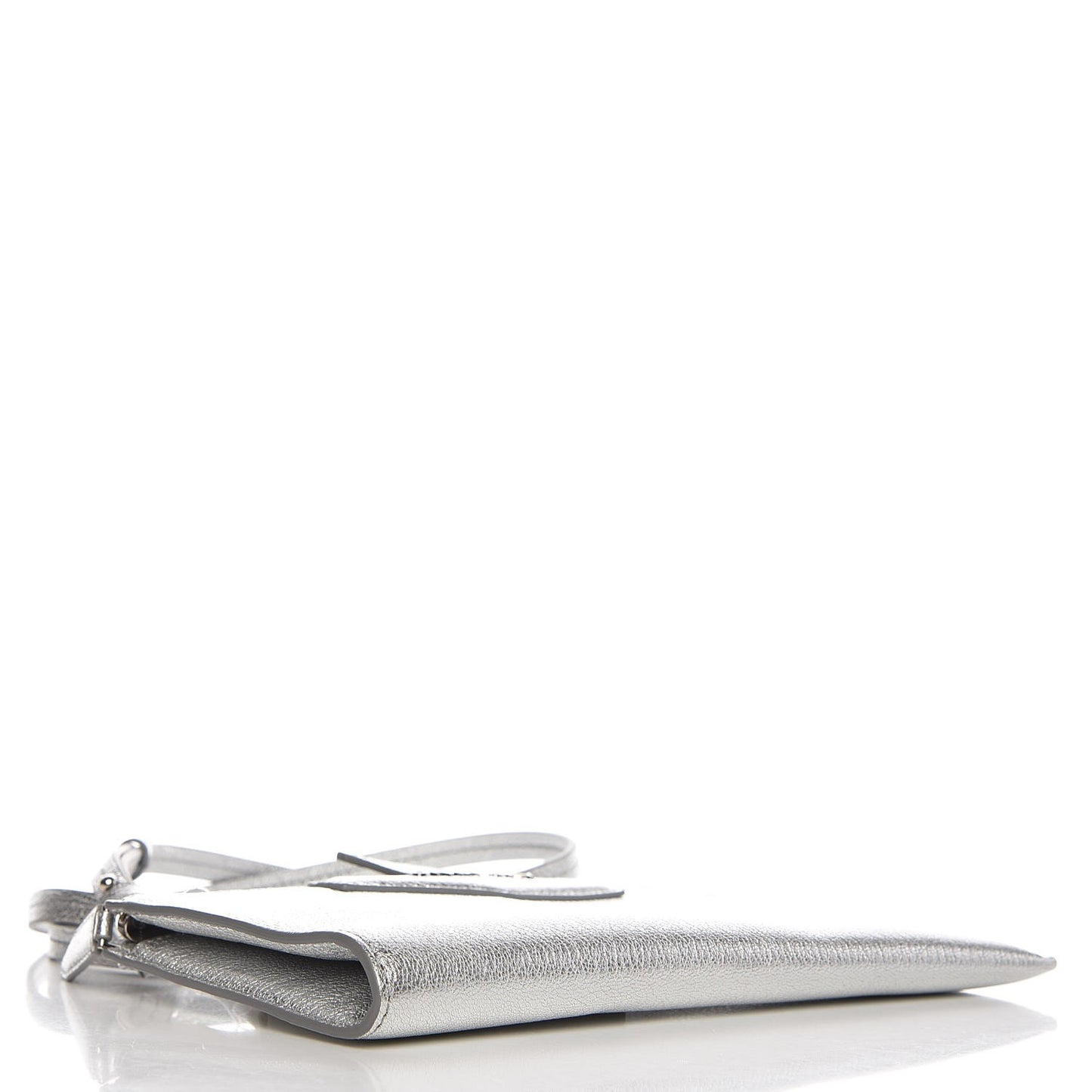 Metallic Grained Goatskin Antigona Crossbody Silver