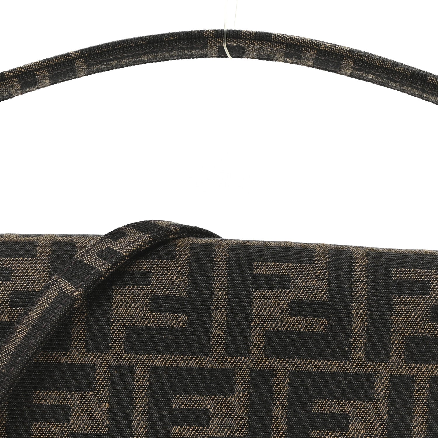 Fendi Fabric Jacquard FF 1974 Mini Baguette Tobacco Moro Black 8 of 11