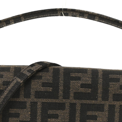 Fendi Fabric Jacquard FF 1974 Mini Baguette Tobacco Moro Black 8 of 11