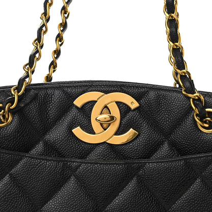 Chanel Caviar Quilted CC Shoulder Bag Black 8 of 11