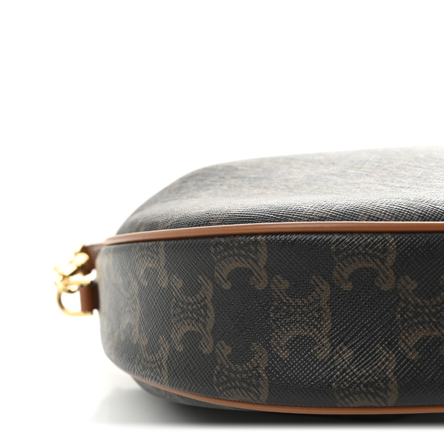 Celine Triomphe Canvas Calfskin Teen Lulu Shoulder Bag Tan 8 of 9