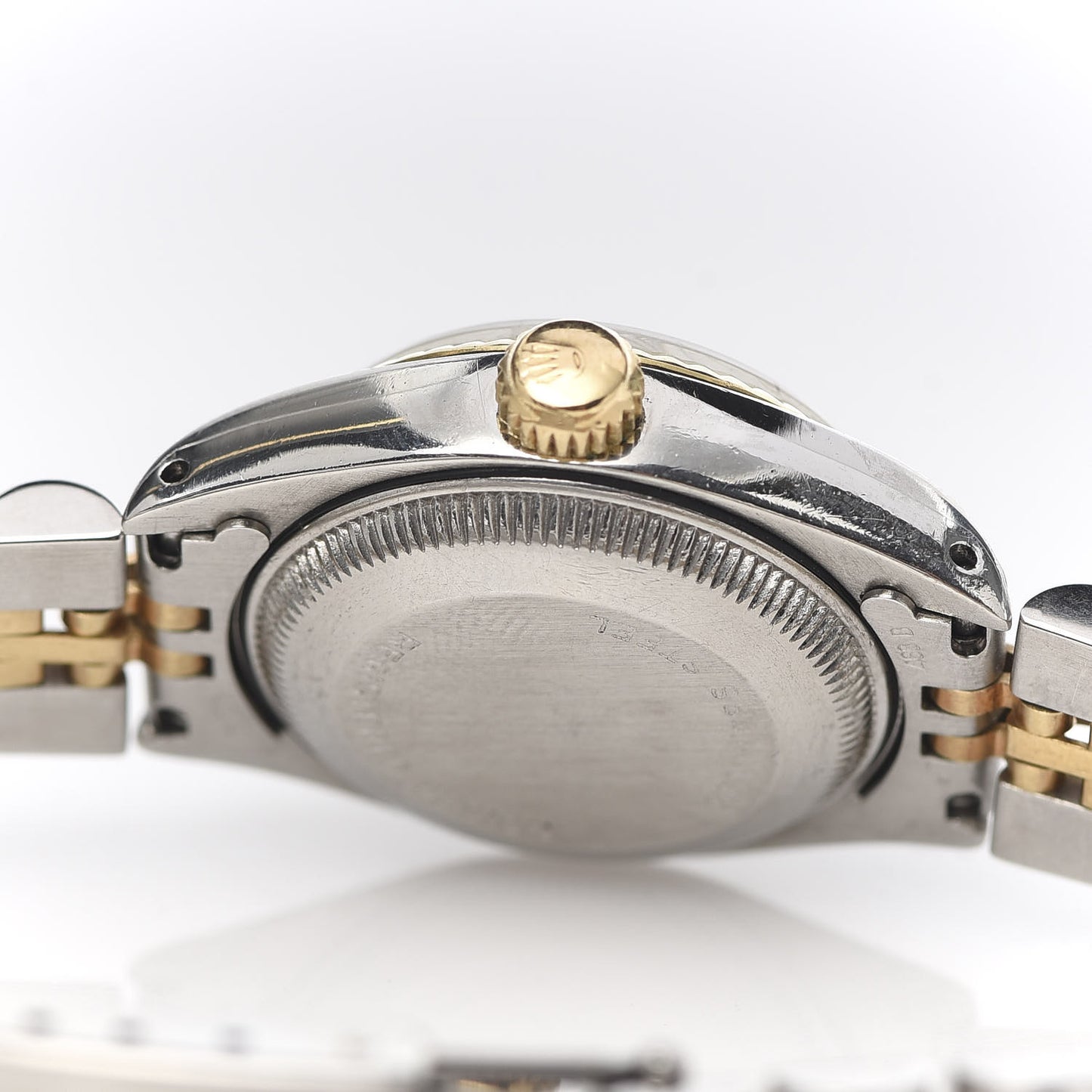 Stainless Steel 18K Yellow Gold 26mm Oyster Perpetual Date Watch Champagne 6917