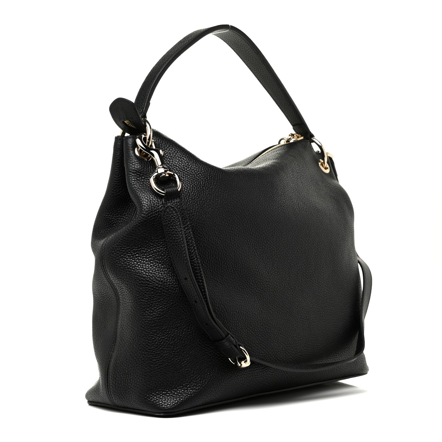 Gucci Pebbled Calfskin Large Soho Hobo Black 3 of 14