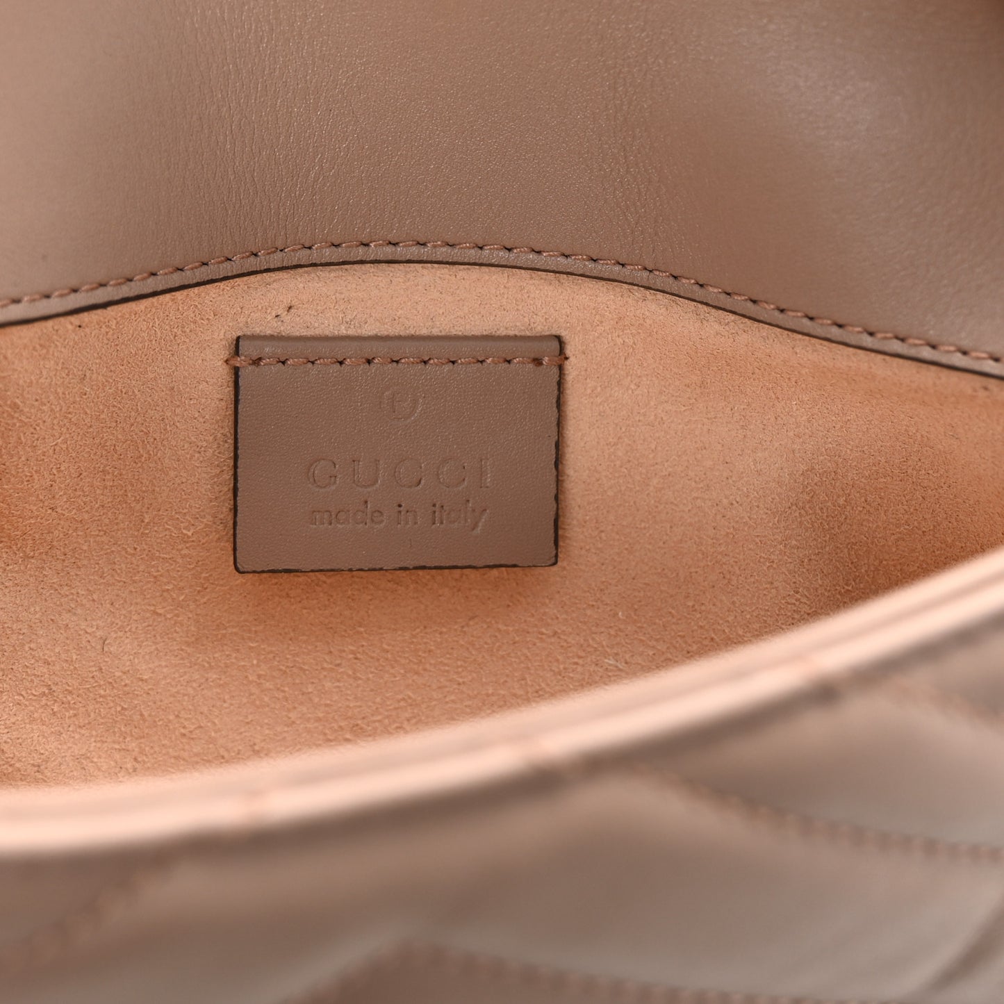 Calfskin Matelasse Super Mini GG Marmont Shoulder Bag Porcelain Rose