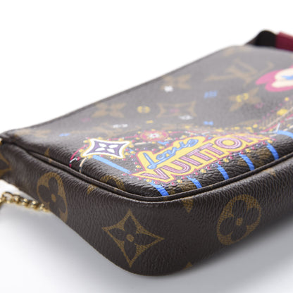 Louis Vuitton Monogram 2020 Christmas Animation Roller Coaster Mini Pochette Accessories Pivoine 6 of 10