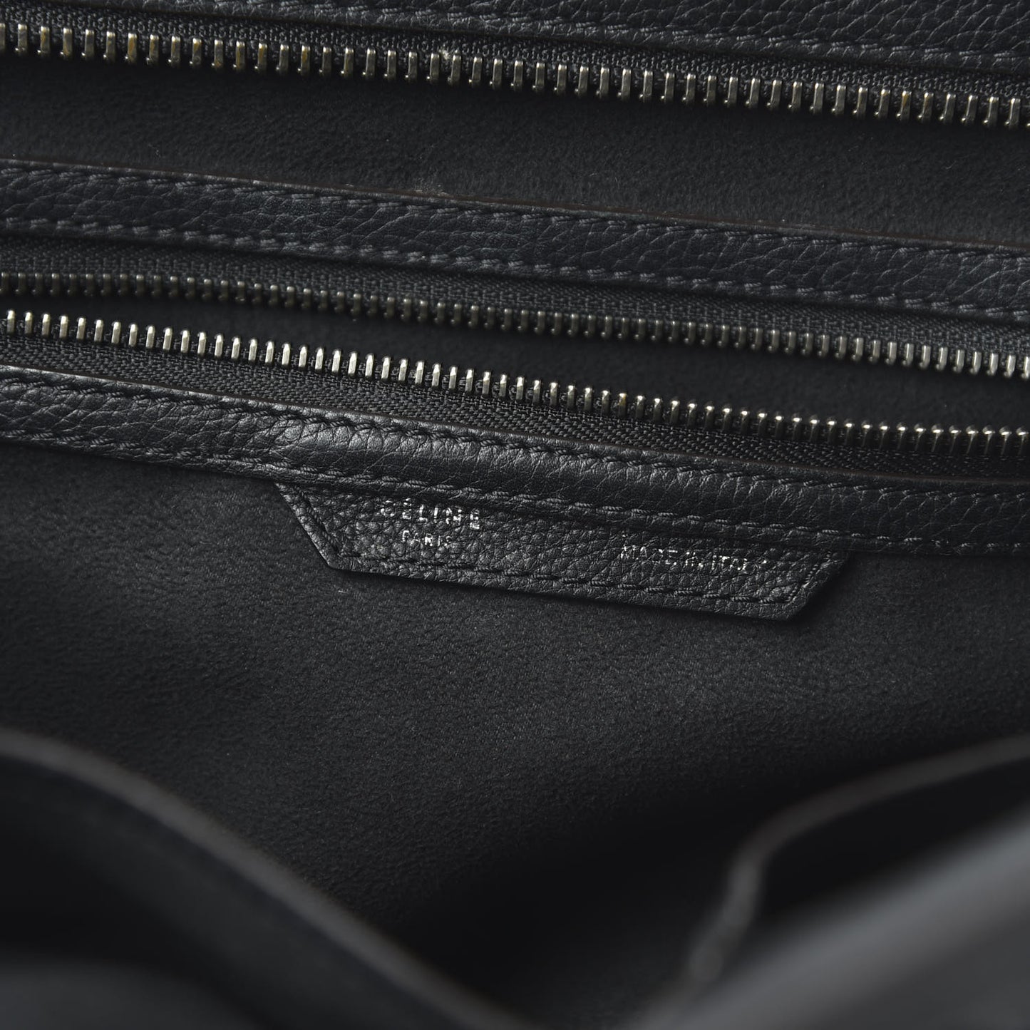 Drummed Calfskin Mini Luggage Black