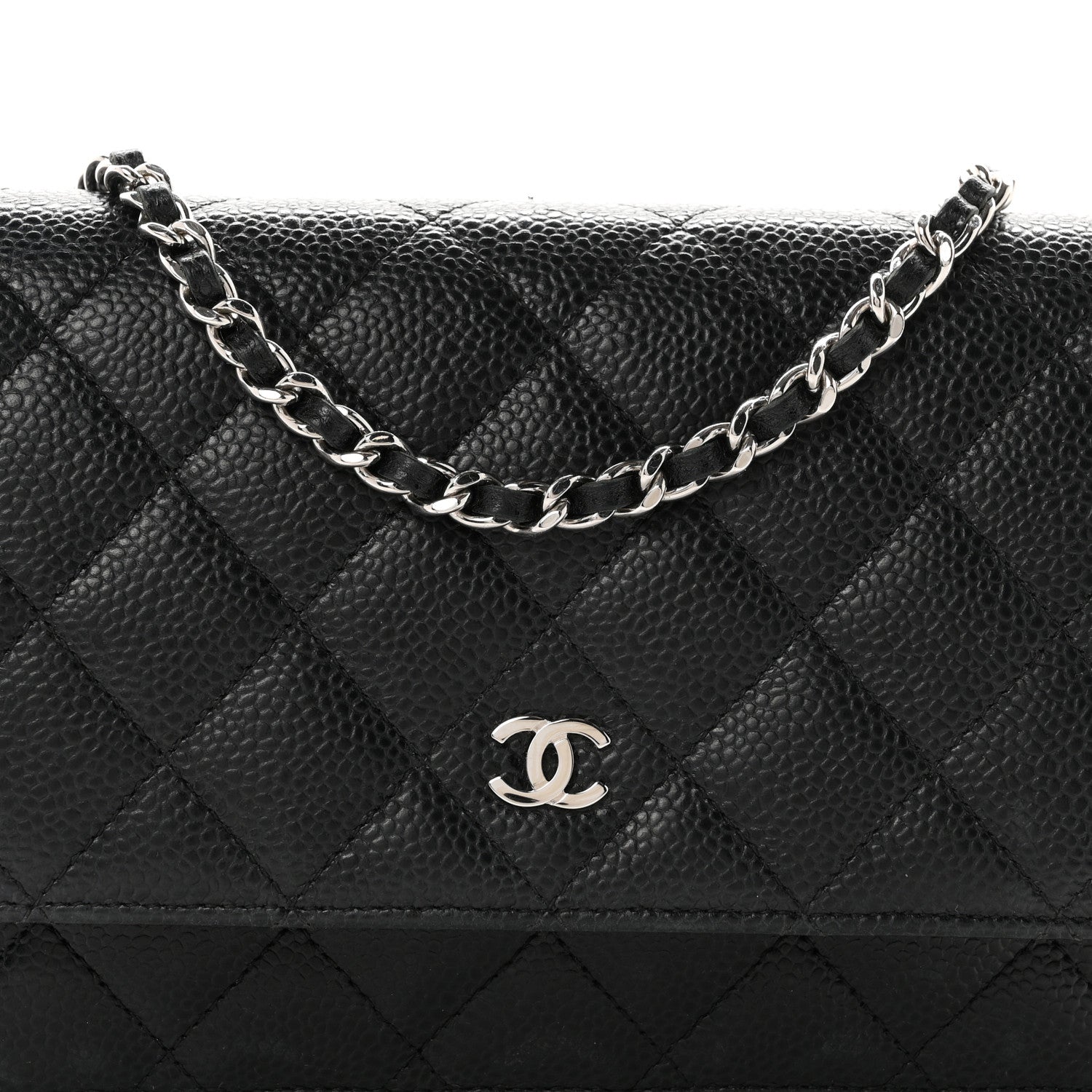 Chanel Caviar Quilted Wallet On Chain WOC Black 9 of 12