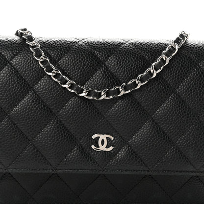 Chanel Caviar Quilted Wallet On Chain WOC Black 9 of 12