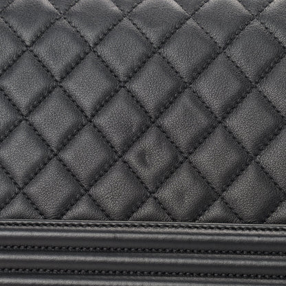 Chanel Calfskin Quilted Medium Boy Flap So Black 9 of 11