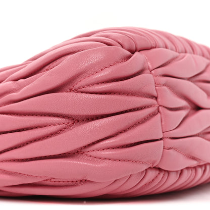Miu Miu Nappa Matelasse Small Wander Hobo Pink 8 of 9