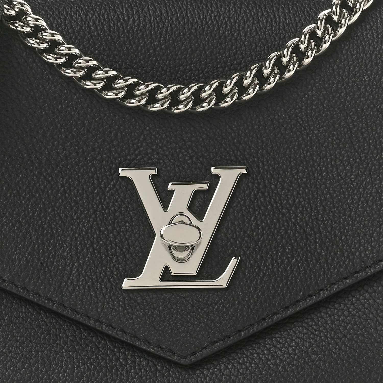 Louis Vuitton Soft Calfskin My Lockme Chain Bag BB Black 7 of 9