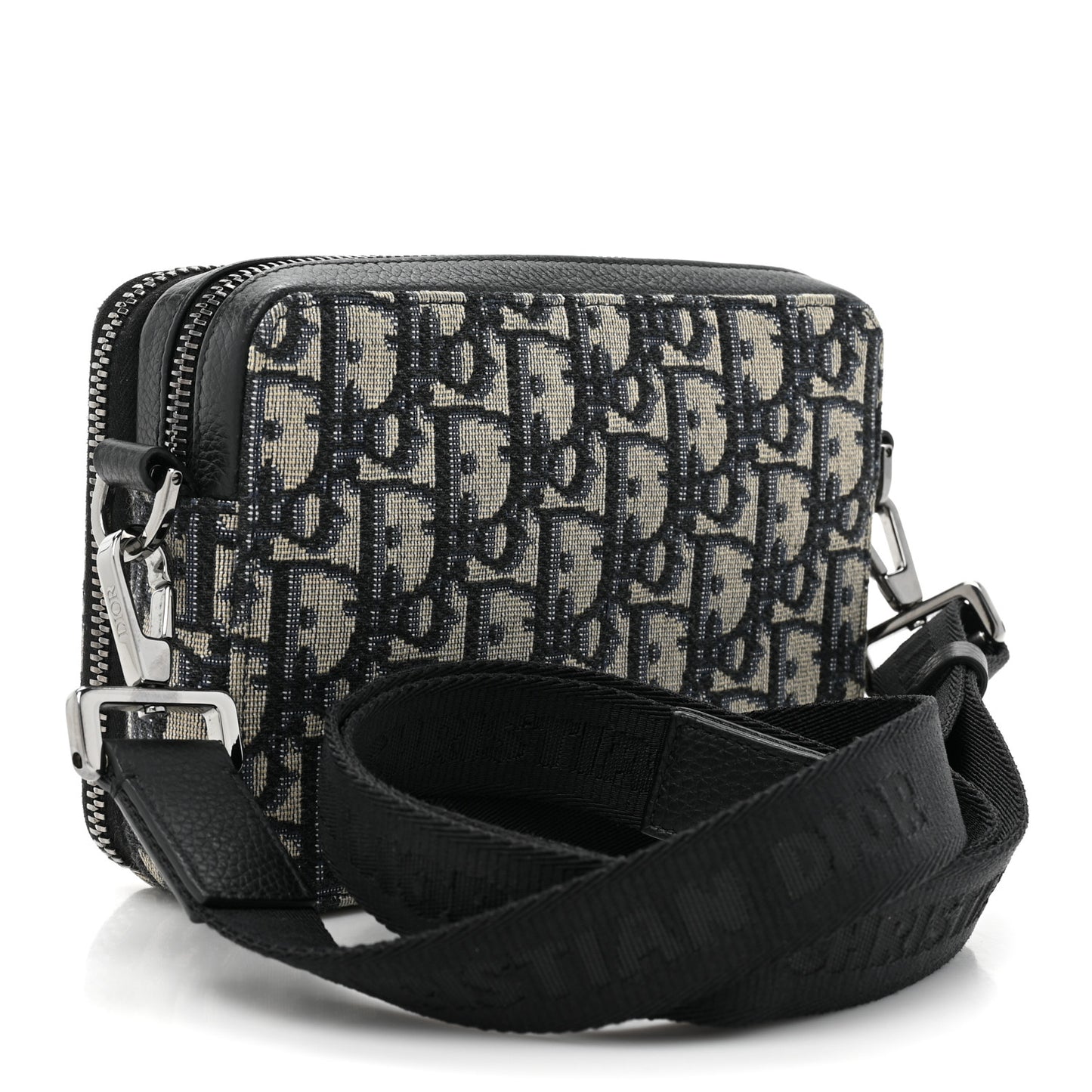 Oblique Pouch Beige Black