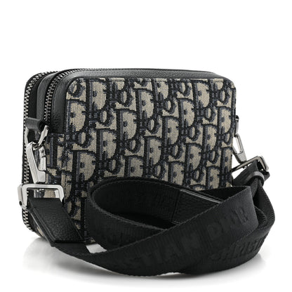 Christian Dior Oblique Pouch Beige Black 3 of 10