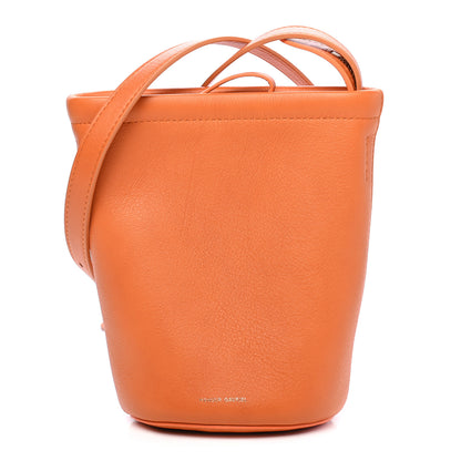 Mansur Gavriel Pebbled Calfskin Mini Zip Bucket Bag Arancio 1 of 9