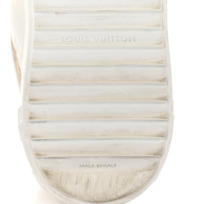 Louis Vuitton Monogram Embossed Calfskin Damier Azur Time Out Sneakers 39 Rose Clair Pink 8 of 9