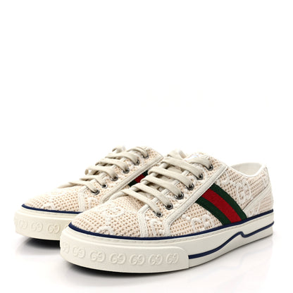 Gucci Sepang Canvas GG Monogram Web Womens 1977 Tennis Sneakers 39.5 Beige Mystic White 3 of 8