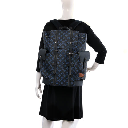 Louis Vuitton Monogram LV Record Christopher MM Backpack Blue 2 of 8