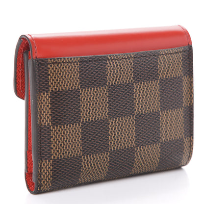Louis Vuitton Damier Ebene Zoe Wallet Cherry 3 of 6