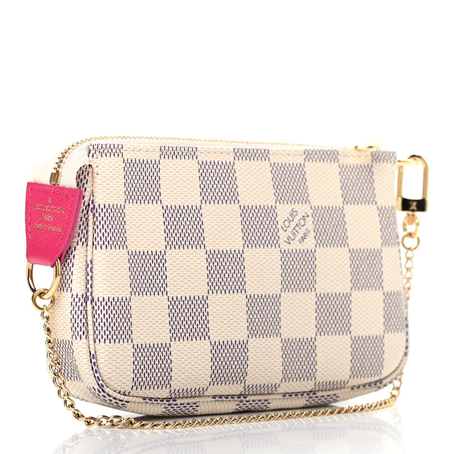 Damier Azur 2021 Christmas Animation Hollywood Mini Pochette Accessories Fuchsia