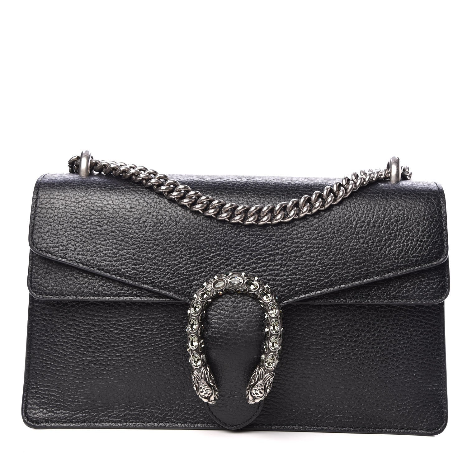Gucci Pebbled Calfskin Small Dionysus Shoulder Bag Black 1 of 12