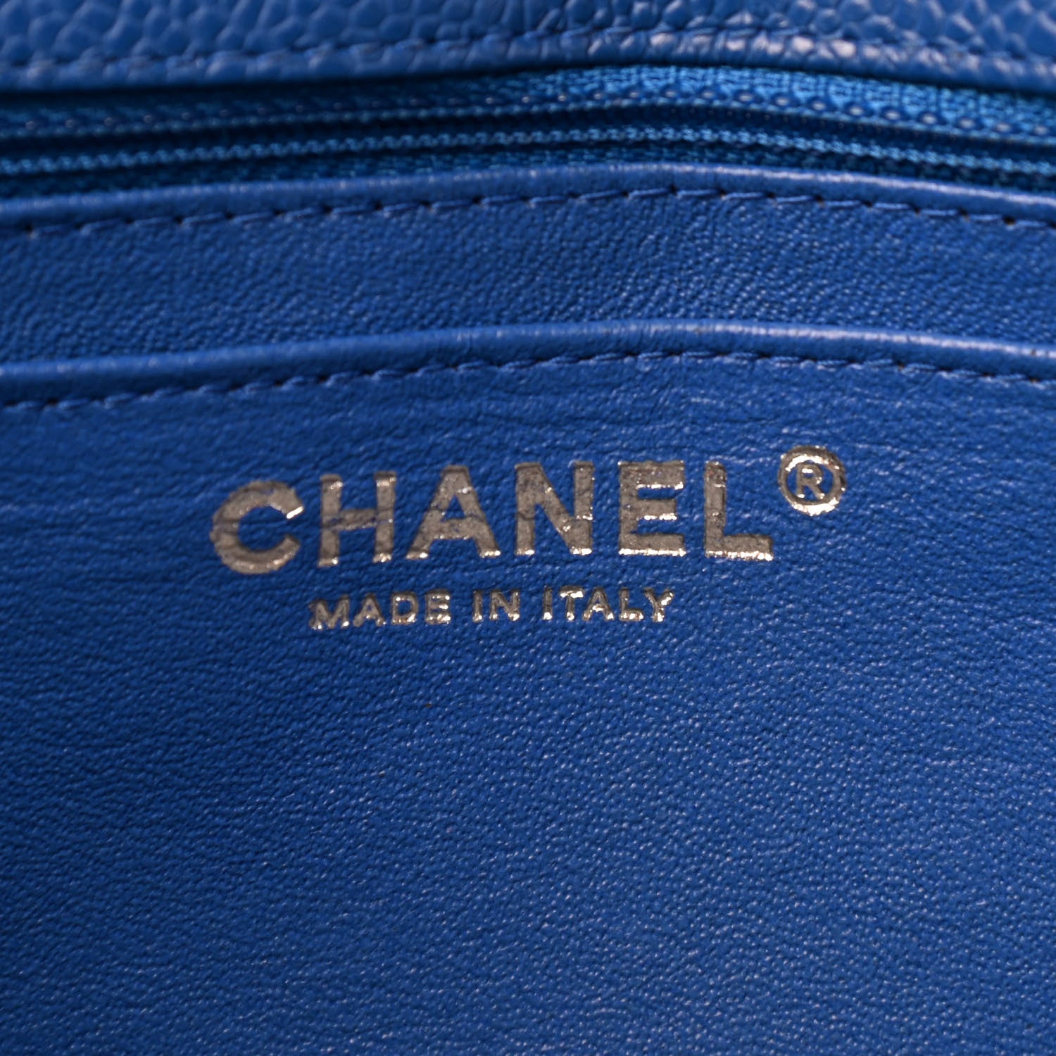 Chanel Caviar Quilted Jumbo Single Flap Blue 7 of 11