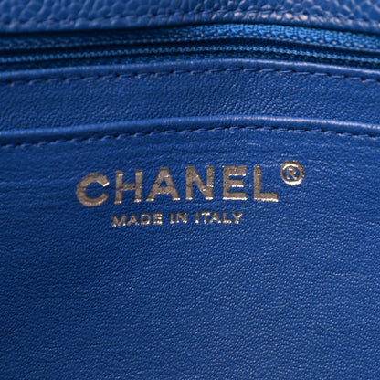 Chanel Caviar Quilted Jumbo Single Flap Blue 7 of 11