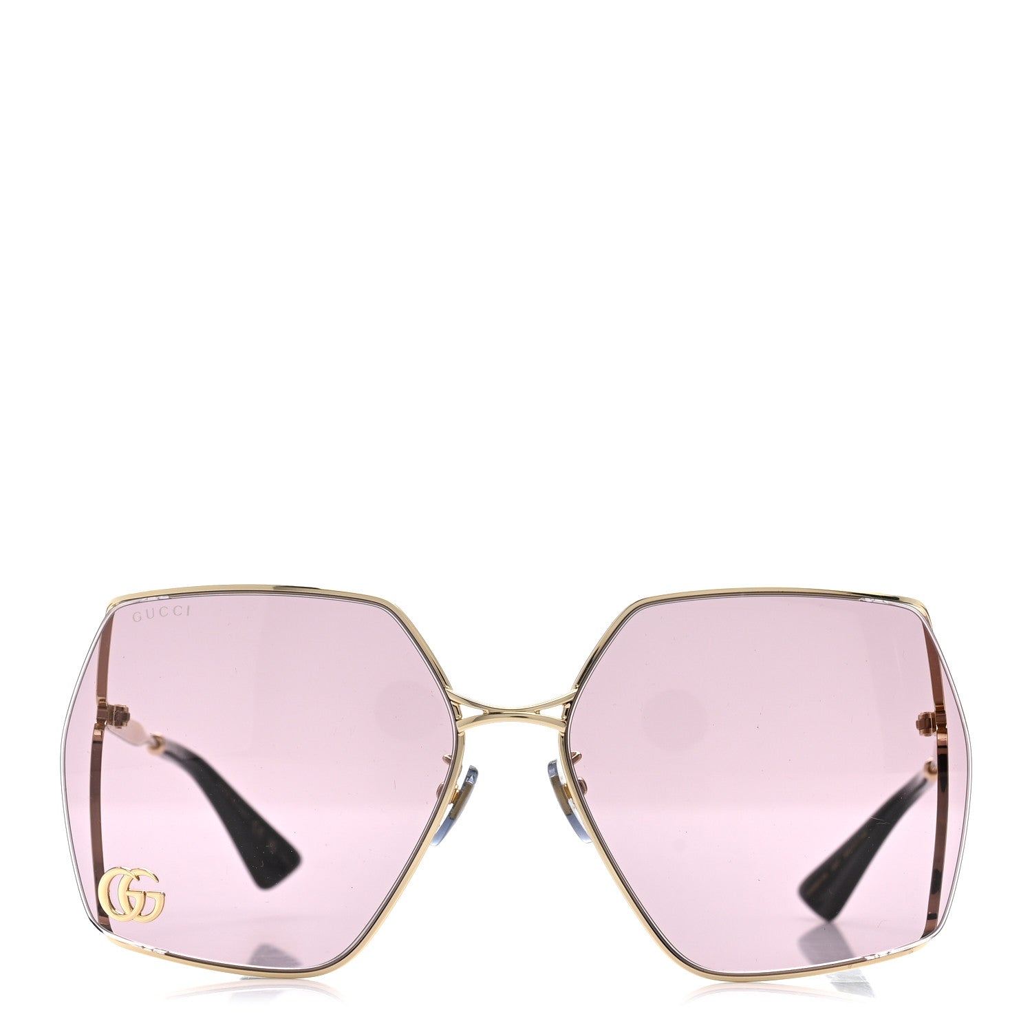 Gucci Oversized Sunglasses GG0817S Purple Gold 2 of 7