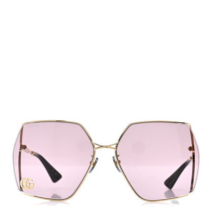 Gucci Oversized Sunglasses GG0817S Purple Gold 2 of 7