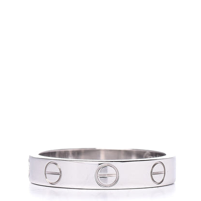 Cartier 18K White Gold 3.5mm LOVE Wedding Band Ring 51 5.75 3 of 5