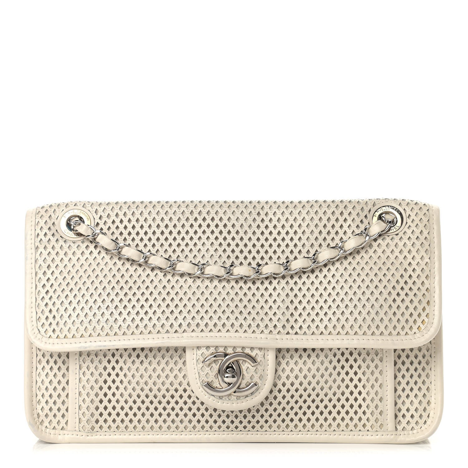 Chanel Perforated Calfskin Up In The Air Flap White 1 of 11