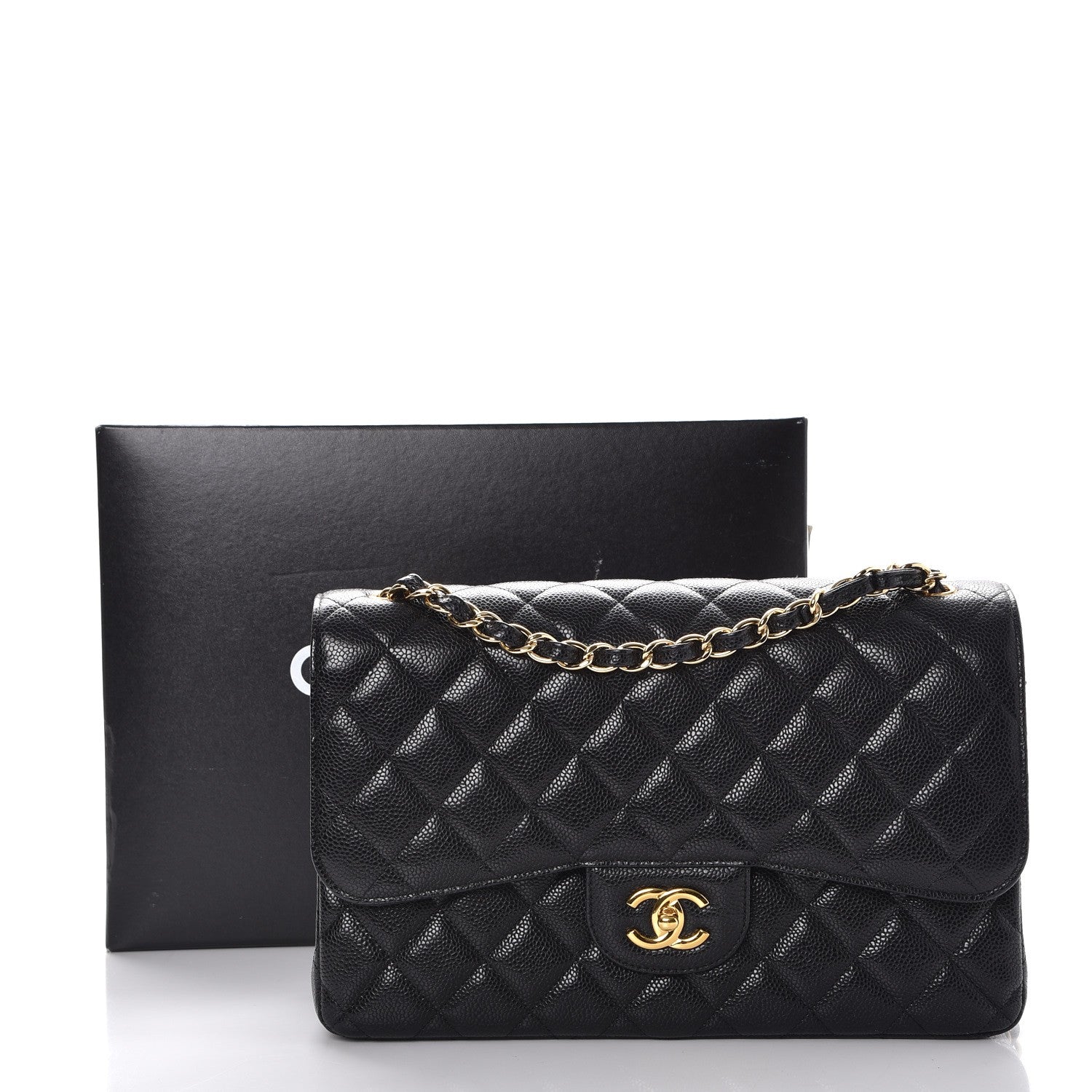 Chanel Caviar Quilted Jumbo Double Flap Black 9 of 9