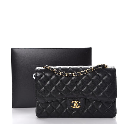 Chanel Caviar Quilted Jumbo Double Flap Black 9 of 9