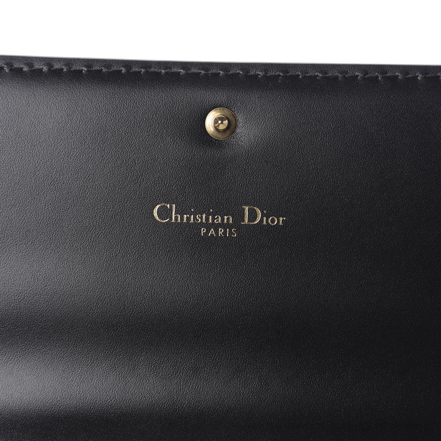 Smooth Calfskin J'adior Croisiere Chain Wallet Black