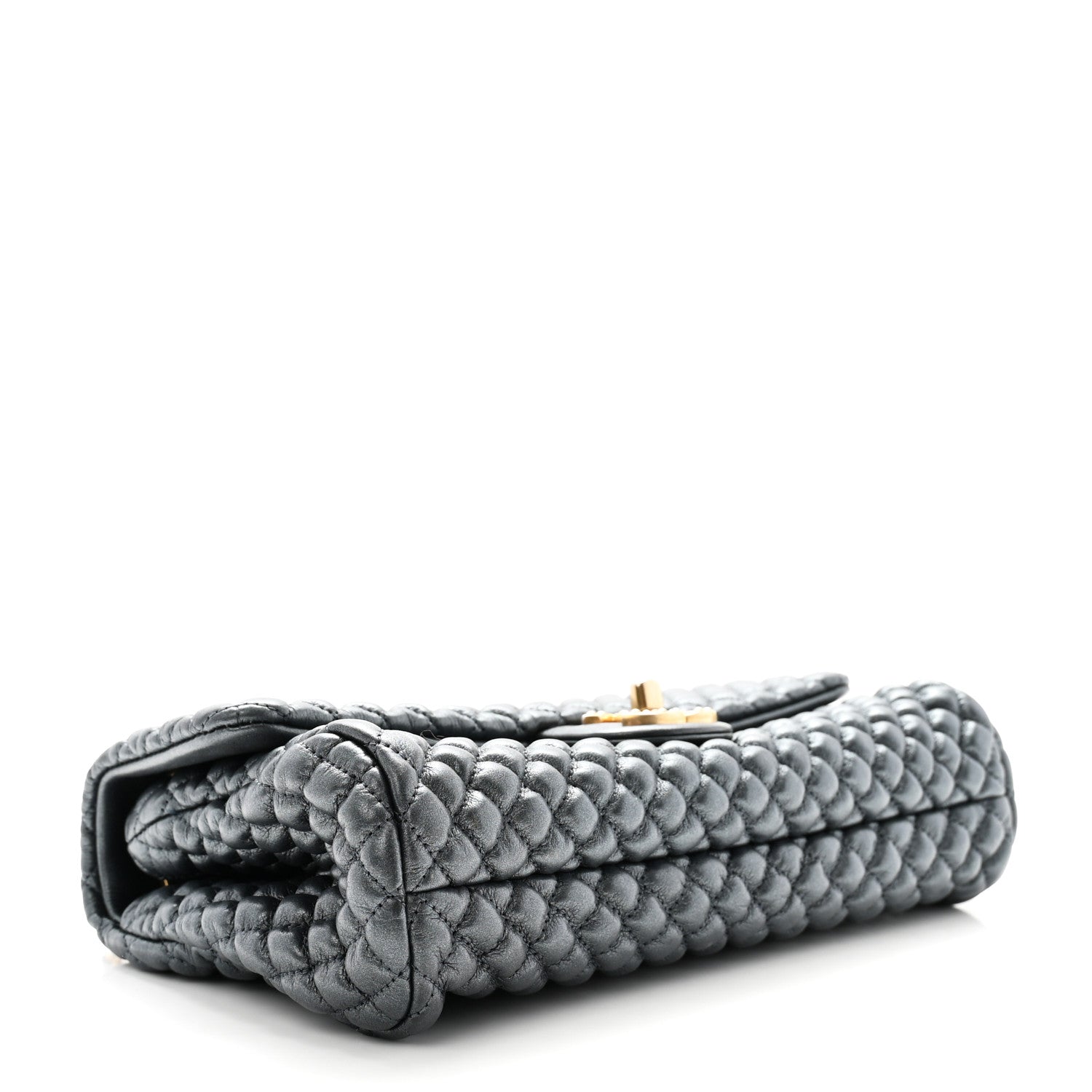 Chanel Metallic Calfskin Micro Quilted Small Flap Blue 4 of 11