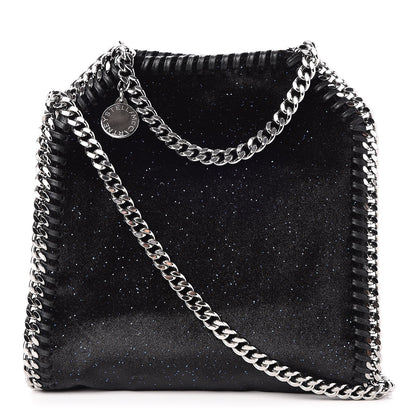 Stella McCartney Glitter Velvet Tiny Falabella Tote Black 1 of 7