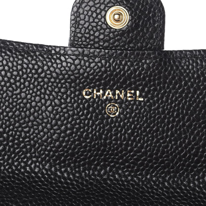 Chanel Caviar Quilted Large Flap Gusset Wallet Black 6 of 9