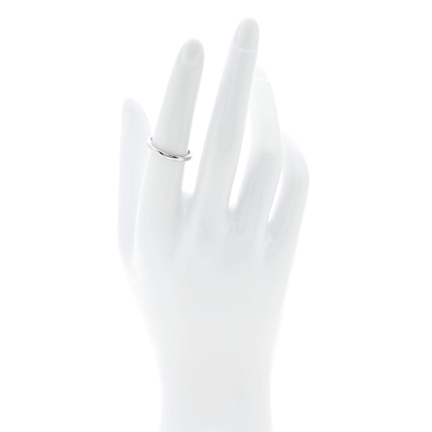 Cartier Platinum 2mm 1895 Wedding Band Ring 53 6.5 2 of 5