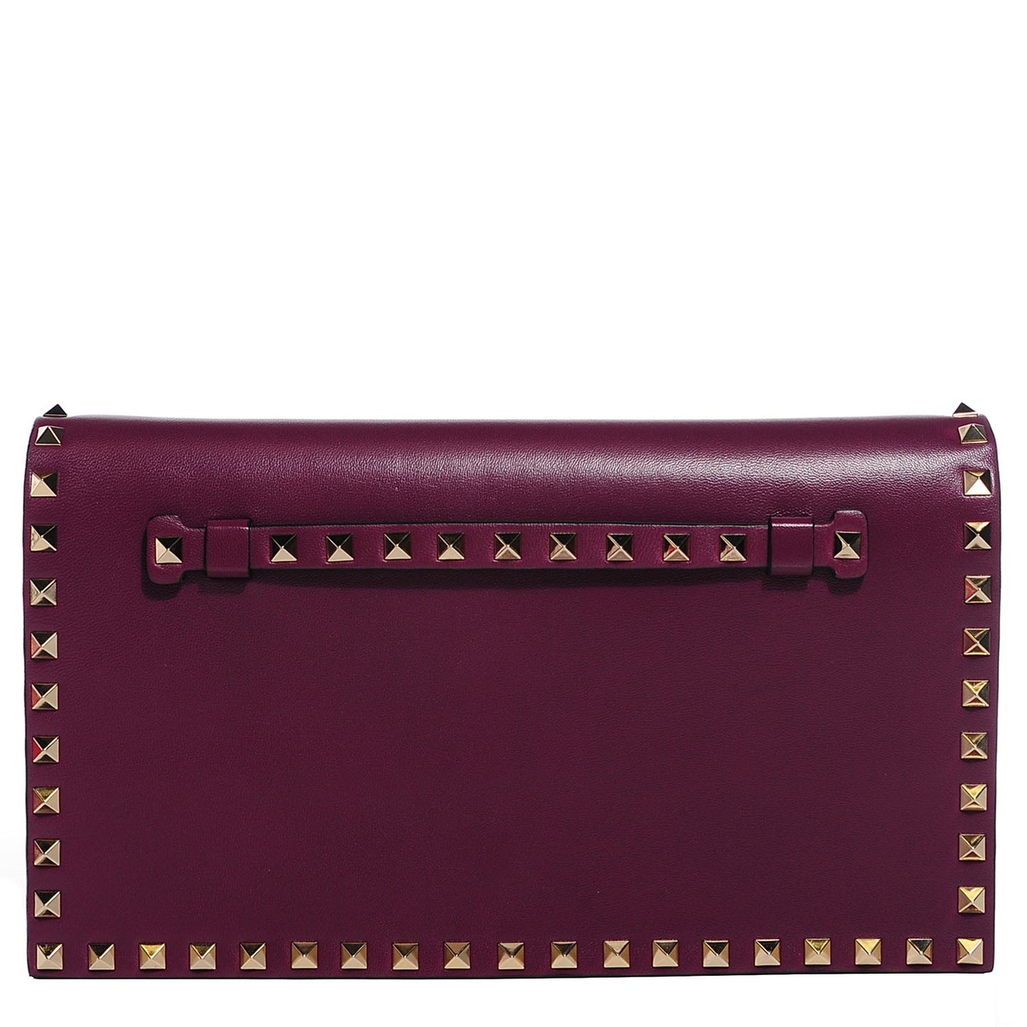 Nappa Rockstud Wristlet Clutch Rubin