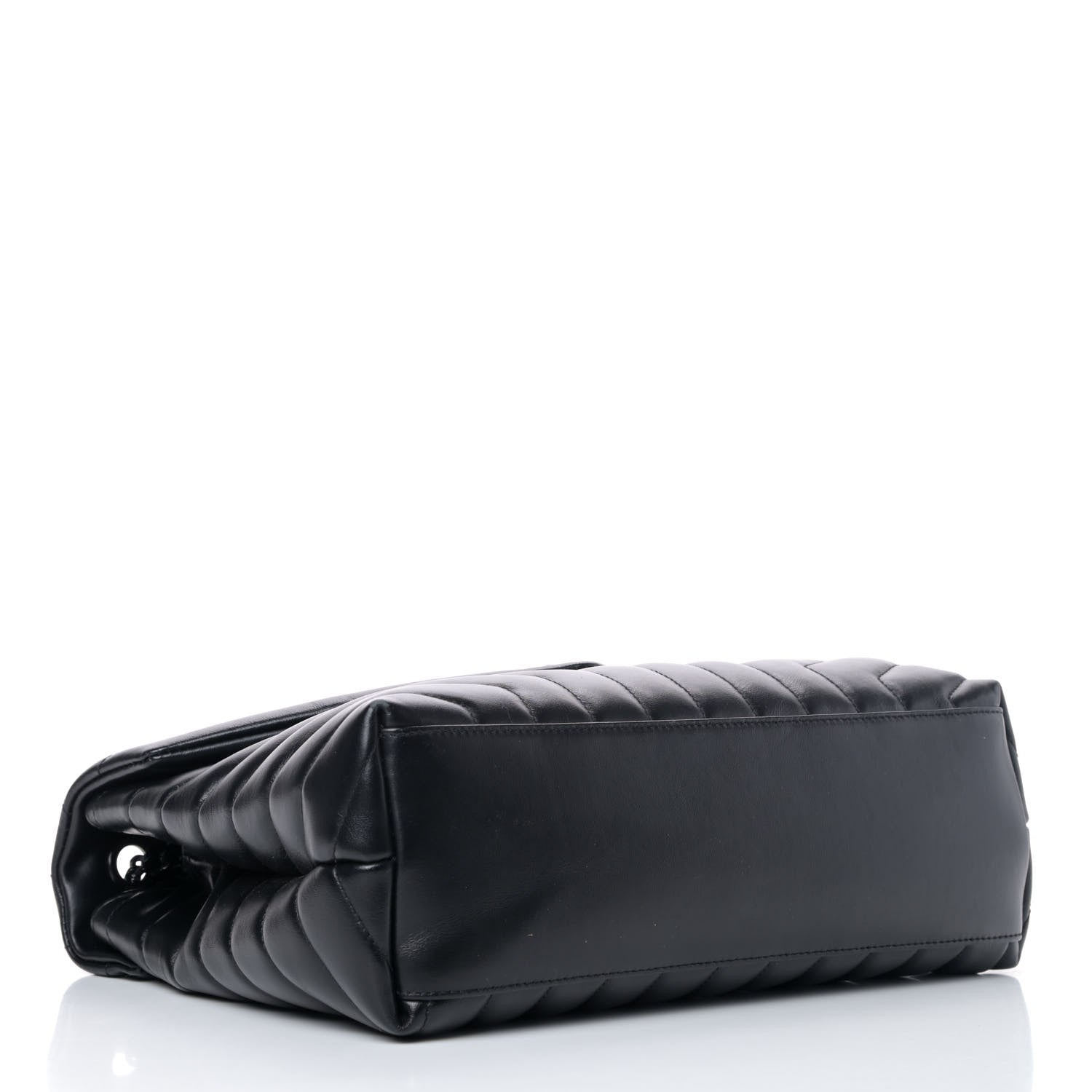 Saint Laurent Calfskin Y Quilted Monogram Medium Loulou Chain Satchel Black 3 of 4