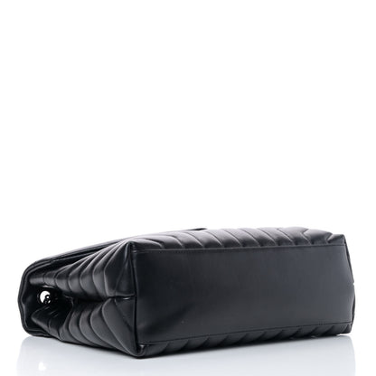 Saint Laurent Calfskin Y Quilted Monogram Medium Loulou Chain Satchel Black 3 of 4